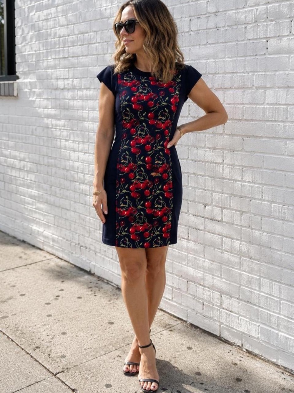 Ted Baker Luski Cherry Print Navy Dress